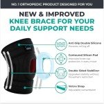 Adjustable Knee Brace with Stabilizers and Gel Pads