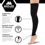 Mojo Sports Recovery Compression Thigh Sleeve - X-Large Black