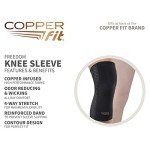 Copper Fit Freedom Knee Compression Sleeve, Black, X-Large