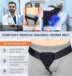 Adjustable Hernia Support Belt with Removable Pads
