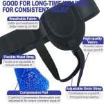 Adjustable Hernia Support Belt with Removable Pads