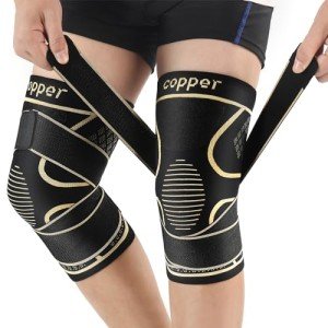 Copper Knee Braces with Strap for Pain Relief