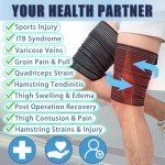 Adjustable Hamstring & Thigh Compression Wraps - 2 Pack