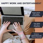 2 Pack Adjustable Copper Wrist Braces for Pain Relief