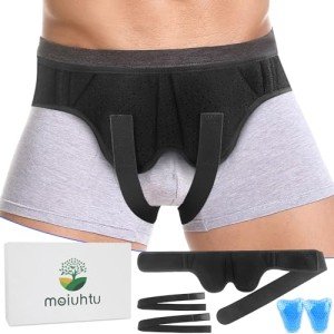 Men’s Adjustable Hernia Support Belt with Pack