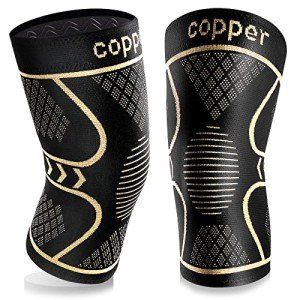 Copper Knee Braces for Pain Relief - 2 Pack