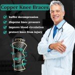 Copper Knee Braces for Pain Relief - 2 Pack