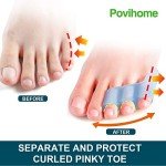 Povihome 10 Pack Pinky Toe Separators and Protectors