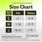 Ankle Compression Sleeve for Pain Relief & Support