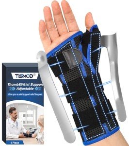 TISMOD Adjustable Carpal Tunnel Wrist Brace with Thumb Support