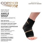 Copper Fit Ankle Foot Wrap with Hot/Cold Pack