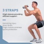 Adjustable Hamstring Compression Sleeve with Support Straps