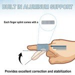 5-Piece Finger Splint Support Brace Kit