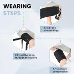 Adjustable Hamstring Compression Sleeve with Support Straps