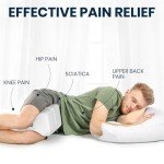Knee Pillow for Side Sleepers - Memory Foam Support