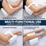 Knee Pillow for Side Sleepers - Memory Foam Support