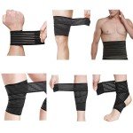 Adjustable Thigh High Compression Support Wrap (Black)