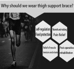 Adjustable Thigh High Compression Support Wrap (Black)