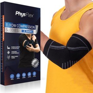 PhysFlex Elbow Braces for Pain Relief - 2 Pack