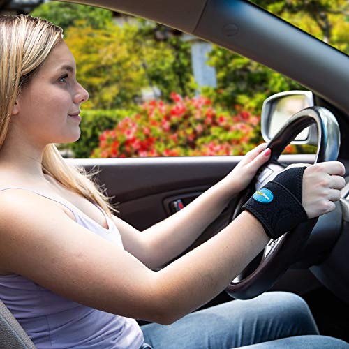 ComfyBrace-Premium Lined Wrist support. /Wrist Strap/Carpal Tunnel Wrist Brace/Arthritis Hand Support -Fits Both Hands-Adjustable Fitted