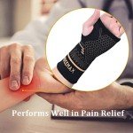 Copper Wrist Compression Sleeves for Pain Relief