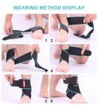 Adjustable Breathable Ankle Brace for Sports - Blue