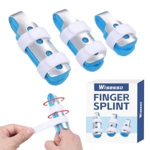 Wisesso 3-Piece Finger Splint Set for Knuckle Support