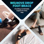 Welnove Foot Drop Brace with Arch Support - 2 Pack