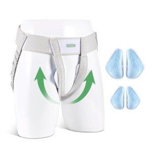 Adjustable Hernia Belt for Men with Compression Pads