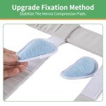 Adjustable Hernia Belt for Men with Compression Pads