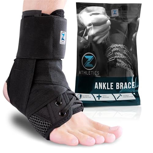 Adjustable Lace-Up Ankle Brace for Sports & Recovery
