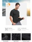 Men’s 5 Pack Compression Workout Shirts - Large