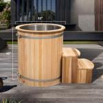 Cedar Ice Bath Tub with Chiller for Two