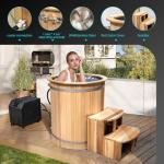Cedar Ice Bath Tub with Chiller for Two