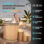 Cedar Ice Bath Tub with Chiller for Two
