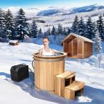 Cedar Ice Bath Tub with Chiller for Two