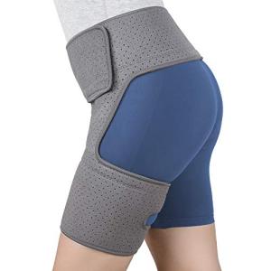 REAQER Hip Brace Support Breathable Groin Compression Wrap Relief Pulled Muscles Hamstring Injury Recovery and Rehab Men & Women