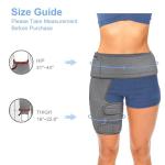 REAQER Hip Brace Support Breathable Groin Compression Wrap Relief Pulled Muscles Hamstring Injury Recovery and Rehab Men & Women