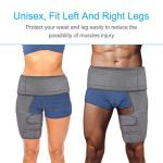 REAQER Hip Brace Support Breathable Groin Compression Wrap Relief Pulled Muscles Hamstring Injury Recovery and Rehab Men & Women