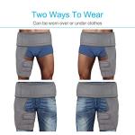 REAQER Hip Brace Support Breathable Groin Compression Wrap Relief Pulled Muscles Hamstring Injury Recovery and Rehab Men & Women