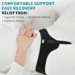 Tenbon Hernia Belt Truss for Men and Women Left or Right Side Supportive Groin Pain with Removable Compression Pads for Pre or Post-Surgical Scrotal, Femoral, Comfortable Adjustable Waist Strap Guard