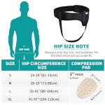 Tenbon Hernia Belt Truss for Men and Women Left or Right Side Supportive Groin Pain with Removable Compression Pads for Pre or Post-Surgical Scrotal, Femoral, Comfortable Adjustable Waist Strap Guard