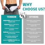 Tenbon Hernia Belt Truss for Men and Women Left or Right Side Supportive Groin Pain with Removable Compression Pads for Pre or Post-Surgical Scrotal, Femoral, Comfortable Adjustable Waist Strap Guard