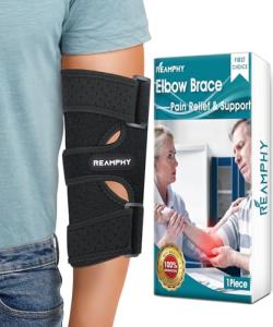 Reamphy Adjustable Elbow Brace for Night Support