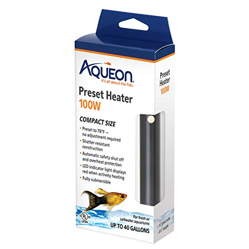 Black Aqueon Aquarium Heater, 100W, 30 Gal