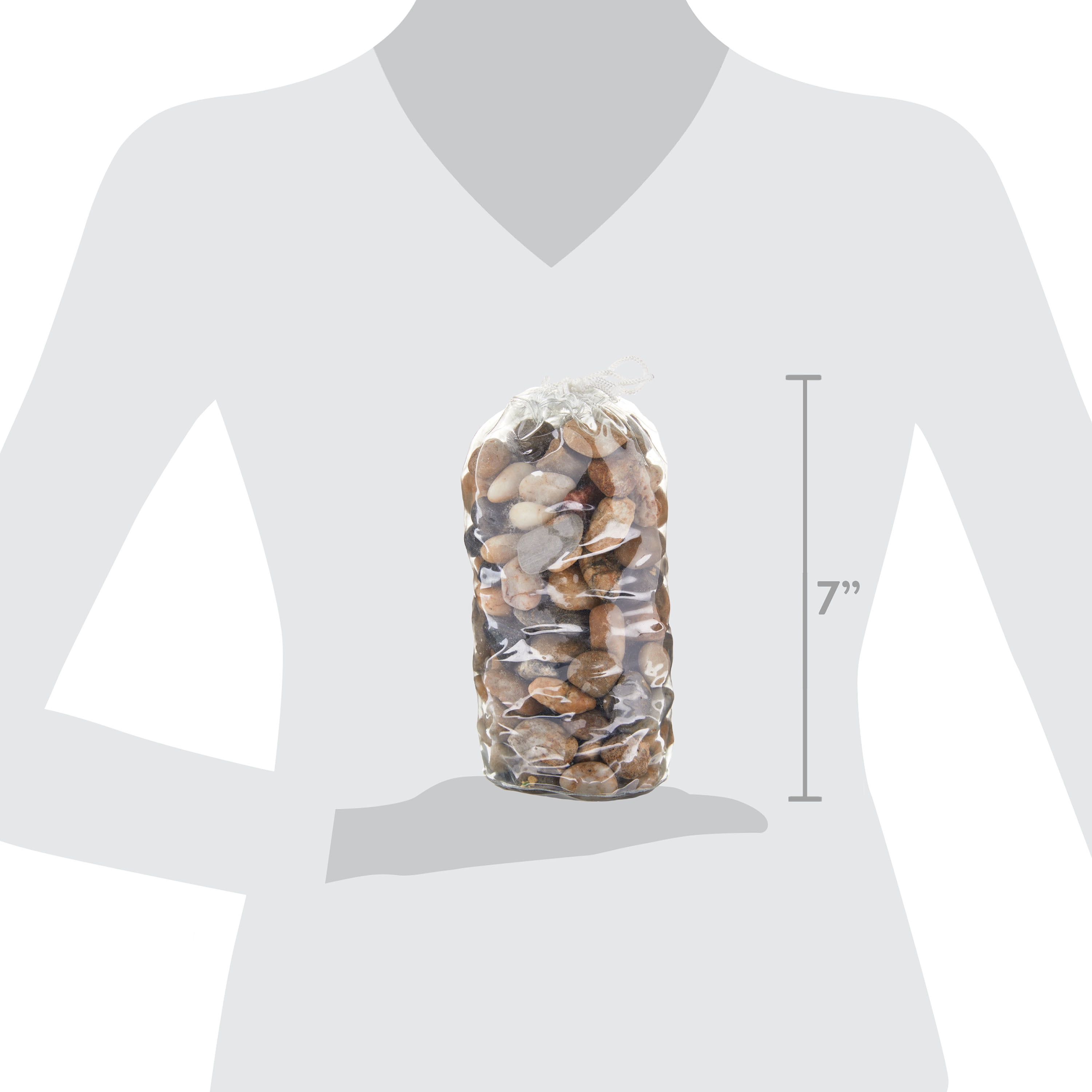 Aquarium Gravel Mix with Large Brown Rocks 38 oz
