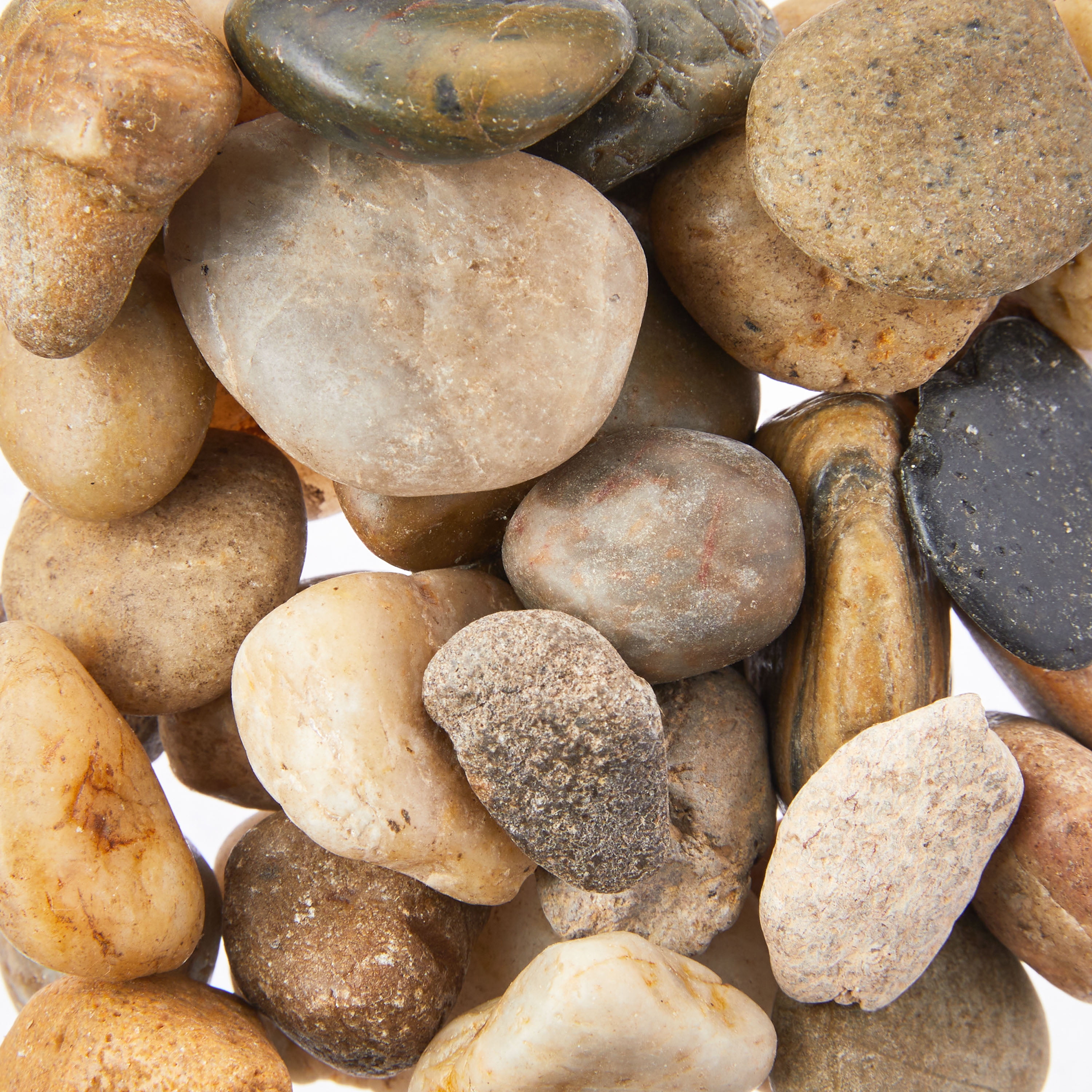 Aquarium Gravel Mix with Large Brown Rocks 38 oz