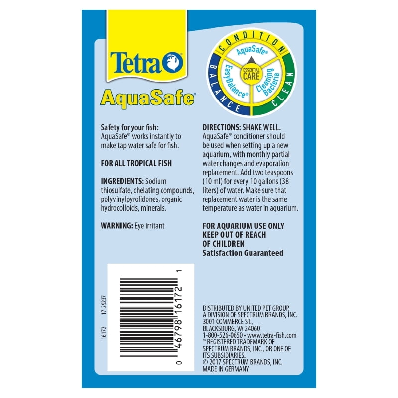 Tetra AquaSafe Water Conditioner for Fish Tanks