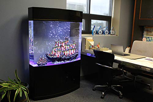 Acrylic Bow Front Aquarium with Storage Stand - 58G