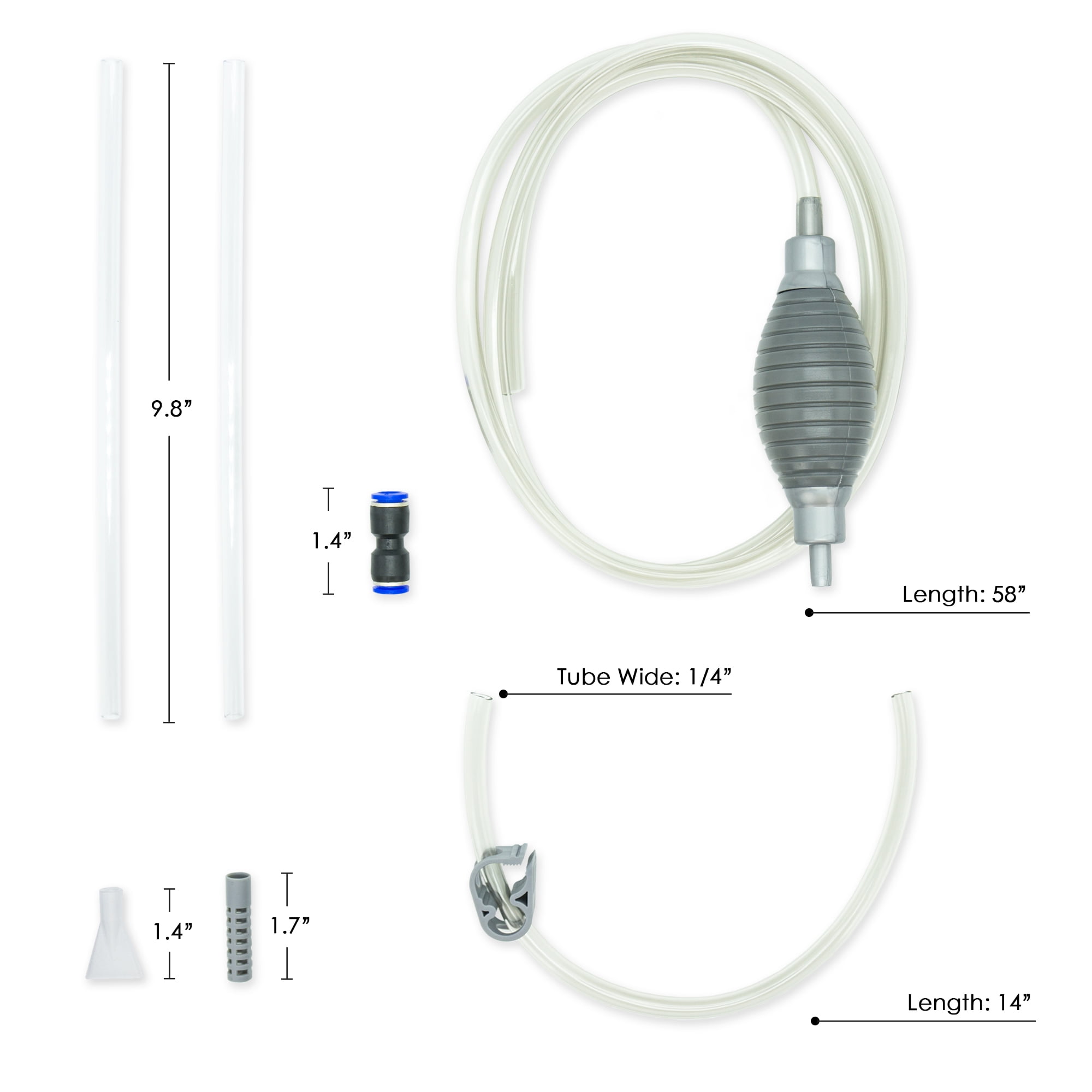 Nano Aquarium Cleaner Kit with Long Nozzle